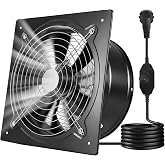 VEVOR Extractor Fan 70 W 2647 m&sup3;/h, 305 mm Air Extractor Fan with Speed Switch Return Valve, Wall Mounted, Ventilation for At