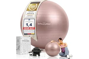 Gymnastikboll inkl. luftpump – Anti-Burst Pilates-boll, Pezziboll för gravida Ergonomisk sittstol för kontoret, sittboll för yoga, gymnastik och träning