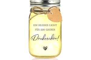 Hiipeefeel Dankeschön Geschenke Klein, LED Flaschenlicht, Danke Geburtstag Geschenk für Frauen Mama Oma Freundin Lehrerin Erzieherin Abschiedsgeschenk Kollegin kollegen