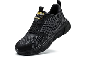 COOU Chaussures de Sécurité Hommes Légère Basket de Sécurité Femme Antidérapante Chaussures de Travail Embout Acier Protection Respirant Taille 36-45 EU