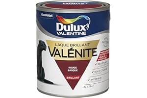 Dulux Valentine Peinture Laque Valénite Glycéro multisupport intérieur-extérieur – Grande résistance pour boiseries et ferronneries - aspect Brillant Rouge Basque 2L