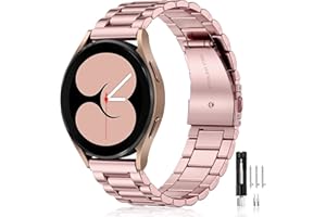 Mastten Metalowy pasek do zegarka Samsung Galaxy Watch 4, Watch 5, Watch 6, 44, 40 mm, Galaxy Watch 4 Classic, 46, 42 mm, dla mężczyzn, ze stali nierdzewnej, 20 mm, Galaxy Watch 5 Pro 45 mm