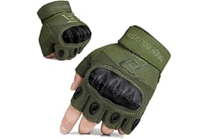 FREE SOLDIER Męskie antypoślizgowe rękawiczki Pół palca, pełnymi palcami,rękawiczki rowerowe, na zewnątrz, motocykl, wspinaczka, piesze wycieczki, kemping, sport, rękawica