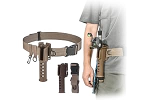 plplaaoo Cintura da Pesca per Esche da Esterno con Anelli a Gancio a D, Cintura in Vita Portacanna da Pesca, Cintura da Pesca Regolabile Cintura Portacanna in Vita per Surf Casting Kayak Accessori