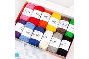 HELLO YARN Hello 100% Cotton 12 Ball Yarn Pack - Assortment