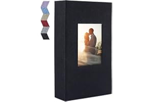 Vienrose 6x4 Photo Albums Slip in for 300 Photos Linen Cover Black Pages Photo Books Large Capacity Picture Albums for Valentine Wedding Christmas Birthday