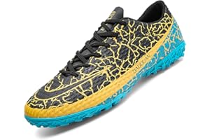 VTASQ Chaussures de Football Homme High Top Professionnel Athlétisme Entrainement Adolescents Garçon Spike Antidérapant Chaussures de Sport Crampons Professionnel Unisexes