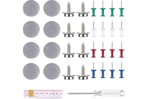 WELHAEPI Kit Riparazione Cielo Auto, 65 Pz Automobilistica Rivetti Puntine Auto Riparazione per Cielo Auto, Rivetti Vite per Riparazione Tetto Auto con 65 Chiodi, Cacciavite e Metro a Nastro