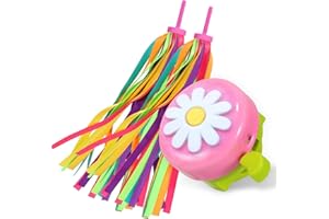 SVNR Bicycle Tassel Streamer, Bicycle Streamers with Bike Bell for Kids, Bike Handlebar Streamers, Bicycle Grips, Moto Ribbons - Multi Colored Party Decorations for Birthday Parties, Weddings