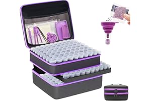 NITNOEI 5D Contenedores de Almacenamiento de Pintura de Diamante, 240 Ranuras para Pintura de Diamantes, Portátil Organizador de Pintura de Diamantes, Para Diamantes,Joyas,Manicura de Uñas