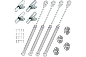 ModernAlma® – Amortiguadores Muebles Cocina | Pistones Hidráulicos Puertas Abatibles | Resorte de Gas para Armarios y Puertas de Cocina | Kit x4 con Tornillos Incluidos (100N/10kg)