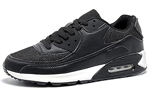 HITMARS Zapatillas de Deportivas Mujer Zapatos para Correr Hombre Calzado Deportivo Sneakers Caminar Tenis Zapatillas de Running Fitness Malla Negro EU36-47
