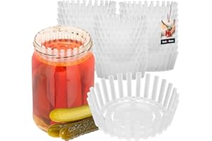 KOTARBAU® presse pour bocaux Fi100 en Plastique 3 paquet de 10 pcs | Presse à cornichons | Presse à kimchi | Pressoir à cornichons | Pressoir à kimchi | presse cornichions | presse kimchi | presse pot