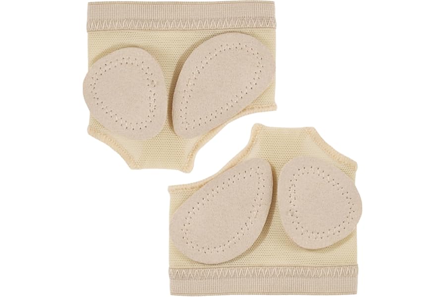 YHTCC 1 Pair Pack Foot Thongs for Dance,Non-Slip Breathable Flexible Foot Toe Pad Support for Jazz Ballet Modern Dance (Beige)