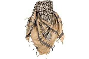 blntackle76 Bufanda grande de Shemagh militar árabe, bufanda táctica del desierto, 110 x 110 cm, 100% algodón, para hombres y mujeres
