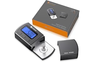 Neoteck Probador Escala Stylus Fuerza de Placa Giratoria Escalas 0,01 g Retroiluminacion para LCD Brazo de Placa Giratoria Fono Caja de Música