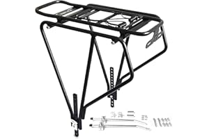 Vincita Fat Tire Bike Rack - Bicycle Luggage Rear Rack for Fat Bike - Maximum Load 60 lbs - Fits Road, Mountain, E-Bike with Disc Brakes - Tire Size 26” X 1” UP to 29”X4.0