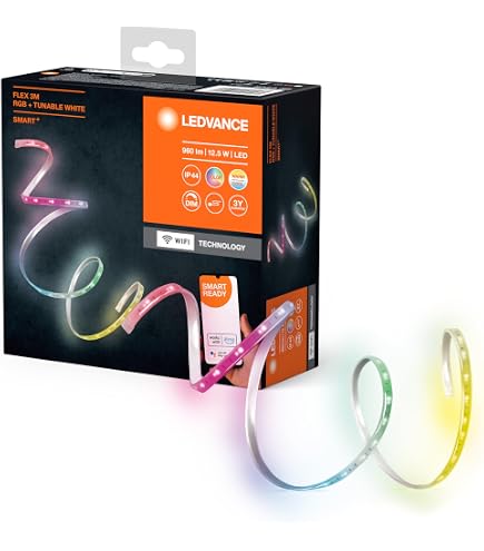 Ruban LED OSRAM SMART MATTER FLEX - 2 M, RGB + Blanc, Extensible, Gradable, Technologie Matter