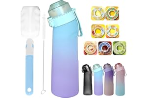 FIENZA Air-up Borraccia con 7 cialde aromatiche, 650ML Air Borraccia Up Senza BPA, Airup Starter Up Set borracce Bere Frutta Fragranza Bottiglia Acqua Dolce E%0 Tazza Acqua