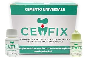 Cemento universale CEMFIX temporaneo - Fissaggio di corone e ponti - Otturazioni per carie o otturazioni perse -