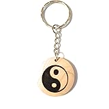 Dreamlife - Portachiavi in legno Yin Yang