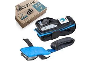 valonic DOLPHIN - 2x 2m tie down straps, 25mm, 500Kg, protection pad, TÜV Rheinl. / GS certified, EN-12195-2 - cam buckle, for roof and bike rack, kayak, motorcycle black