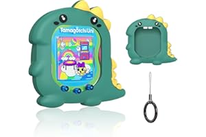 MOWYEOK silikonowe etui do konsoli do gier Tamagotchi Uni(2023), odporne na uderzenia etui ochronne z kreskówkowym wzorem, do konsoli do gier Tamagotchi, akcesoria, z okrągłą smyczą z klamrami