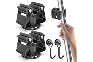 3-H Colgador Escobas Magnético Fuerte 2 Piezas,Soporte Escobas Pared SUS304 Acero Inoxidable Colgador Escobas y Fregonas Impermeable,12.5KG con 2 mini Gancho Magnético para Baño,Garaje, Jardín, Cocina