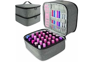 Yajimsa rangement pour vernis à ongles – Grand étui rangement pour vernis à ongles, double couche pour 30 bouteilles à emporter en voyage