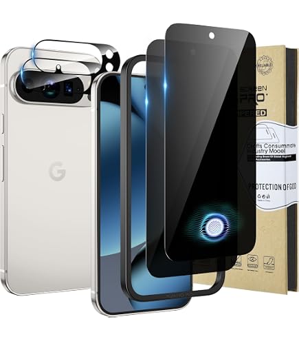 Vetro Privacy Pnakqil Per Google Pixel 10 Pro | Anti-spia 28°, 9H, Copri Obiettivo | Pacco Da 2, Senza Impronte