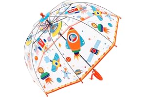 Chesoon Ombrello per bambini Carino per Ragazzi con Superficie a Cupola Trasparente Leggero e antivento per Bambini Piccoli