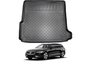 NOMAD Boot Liner for Volvo V60 2018+ Premium Tailored Fit Car Floor Mat Protector Guard Tray Black Custom Fitted Accessory - Dog Friendly & Waterproof with Raised Edges