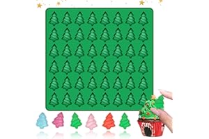 UTEFIF 48 Cavità Stampo in silicone per Natale a forma di albero di Natale, Natale Stampo per Cioccolatini, con forme a tema natalizio, per cioccolato, Caramelle, Biscotti, gelatina
