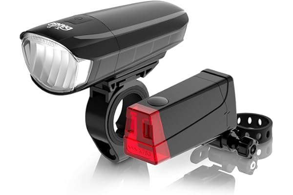 DANSI Fahrradleuchten-Set StVZO I LED-Fahrradlicht I Rad-Licht hell vorne