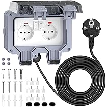 DOITOOL Elektrische Verlengdoos Buitenstopcontact Spatwaterdicht Voor