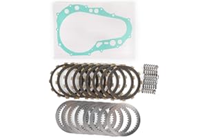 Areyourshop Juego de discos de embrague y juntas de muelles para Su-zu-ki LTZ400 2005-2008