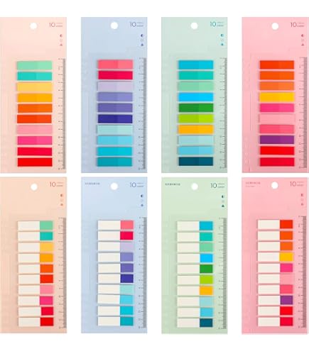 Segnapagina Adesivi - 1200 Pezzi Multicolore | Con Righello | Per Scuola, Ufficio E Casa - Foto 4