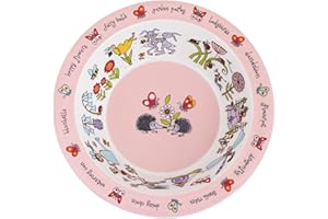 Tyrrell Katz Kids Secret Garden Printed Bowl in Melamine - Dishwasher Safe Children's Dish Outdoor Dining Tableware Everyday Plate - 16.5 cm