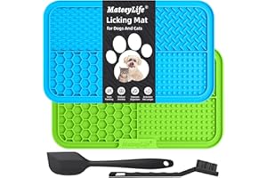 MateeyLife 2PCS Alfombra comedero Perro para Perros con ventosas, comedero Lento Perros Accesorios, Alfombra Perro para aliviar la ansiedad