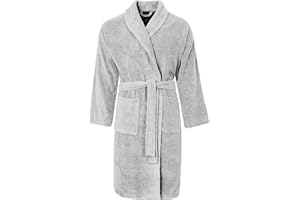 Adore Home Mens and Ladies 100% Cotton Terry Towelling Pink Adults Shawl Collar Bathrobe Dressing Gown
