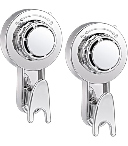 Ganci Doccia VirtuGro Ganci A Ventosa 4 Pezzi - Appendiabiti Senza Foratura Per Bagno E Cucina Organizzazione Casa Pratica