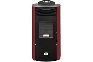 ‎STUFE A PELLET ITALIA STUFE A PELLET ITALIA Siberia Aria New 15 KW | Pelletöfen Heizt 140m² Effizienz 92% Autonomie 30 Std Programmierbar 5 Geschwindigkeiten und Kräfte 24 Monate Garantie Rot