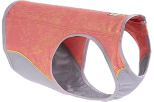RUFFWEAR Gilet per cani con cerniera, copertura di raffreddamento con pettorina e portale di piombo, SPF 50+ protezione solare per mantenere gli animali freschi, rosa salmone (medio, 69-81 cm)