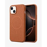 Coverzone Apple iPhone 13 ve 14 ile uyumlu Deri G&ouml;r&uuml;nml&uuml; 2,5mm Kamera Koruma &Ccedil;ıkıntı Koruma Cowboy MagSafe ile uyumlu İ&ccedil; Kadi