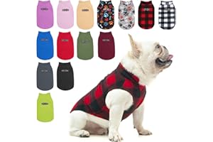 BEAUTYZOO Dog Fleece Vest Sweater Winter Jacket for Small and Medium Dogs with D-Ring Leash Cold Weather Coat Hoodie for XS S M Dogs Boy or Girls