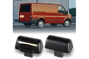 ‎POPMOTORZ POPMOTORZ LED Kennzeichenbeleuchtung Kompatibel mit FORD TRANSIT MK5 MK6 MK7 1985-2014 Nummernschildbeleuchtung 3014 SMD mit CanBus Fehlerfrei Weiß Einfache Installation, 2 Stücke