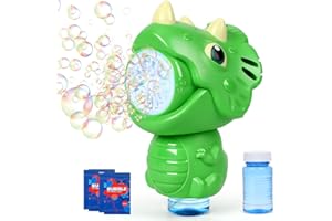 Getatoy Toys for 3+ Year Old Boys Kids: Dinosaur Bubble Machine with Light for Toddlers 3 4 5 6 7 8 Year Old Kids Girls Party Birthday Gifts Indoor Outdoor Bubble Maker Baby Bath Garden Bubbles Toys