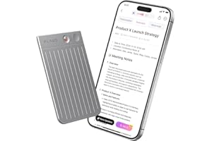 PLAUD NOTE AI Voice Recorder with Case - App Control, Transcribe & Summarize with AI Technology - Support 112 Languages, 64GB Memory, Audio Recorder for Lectures, Meetings, Calls