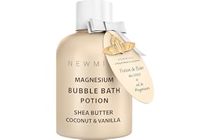 NEW MIUZ Magnesium Bubble Bath - Long Lasting Foaming Bubbles - Moisturizing - Shea Butter Coconut Vanilla - Relaxing Stress Relief - Calming Self Care Spa Gift for Birthday Christmas