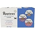 Applaws 100% Natural Wet Cat Food Pot, Multipack Fish Selection in Broth 60g Pots (Pack of 4, Total 32 Pots)